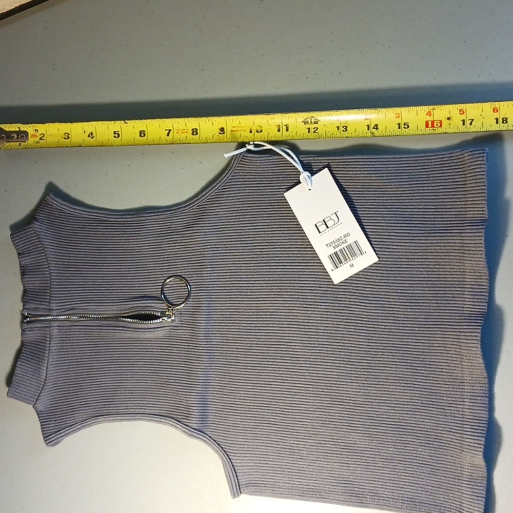 Zip Smoke Color Shirt BBJ LOS ANGELES Size M #eshopchicago - Picture 11 of 11